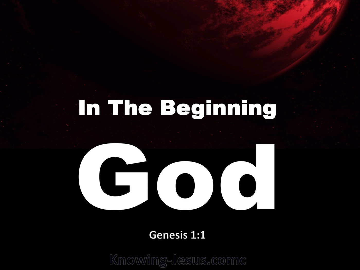 Genesis 1:1 In The Beginning God Created (white)